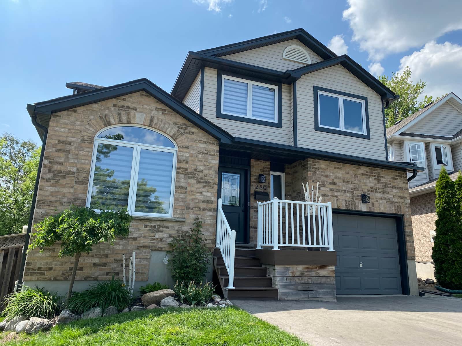 Completed exterior project, front of house